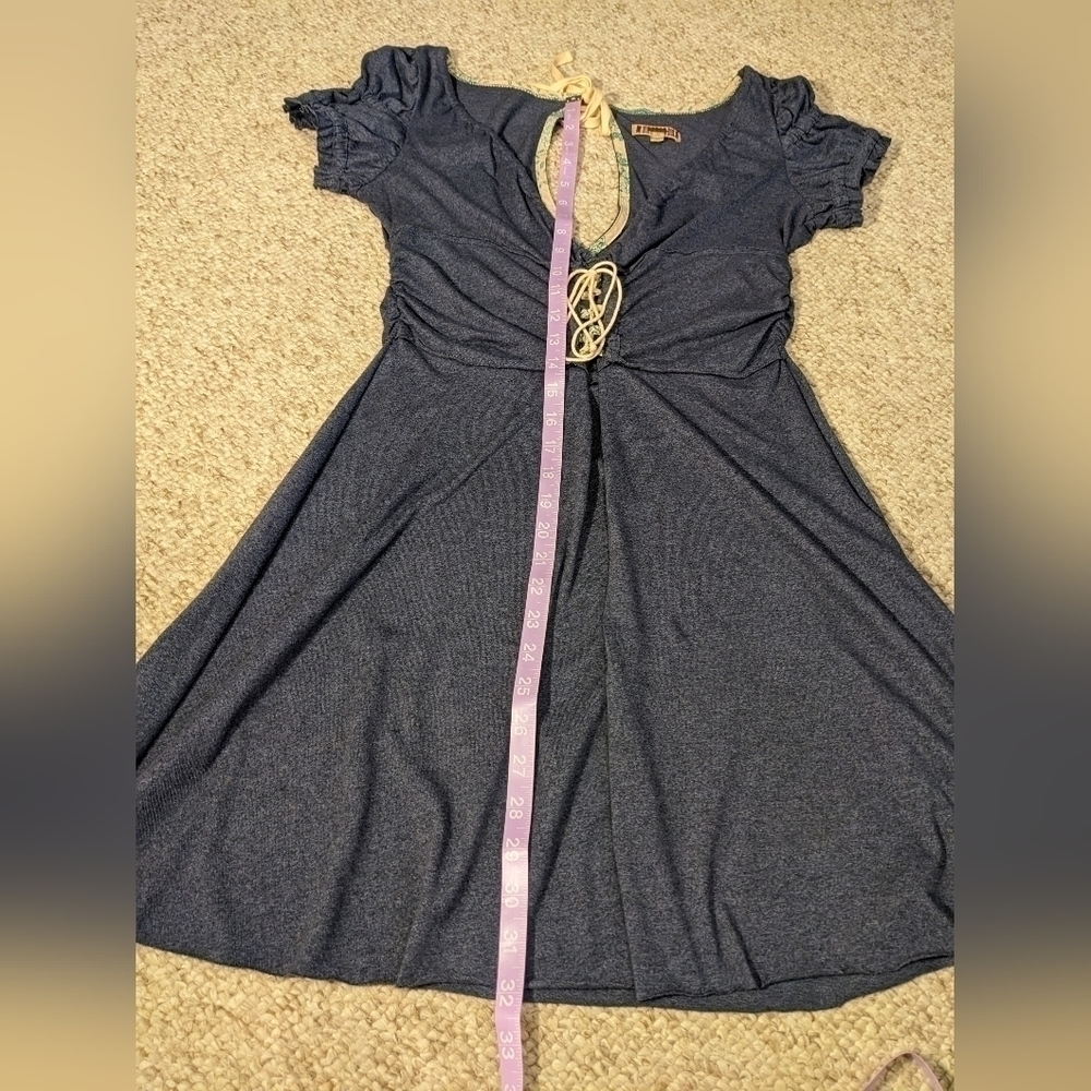 FREE People, knit dress with raw edge detail, size M - Picture 7 of 9